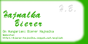 hajnalka bierer business card